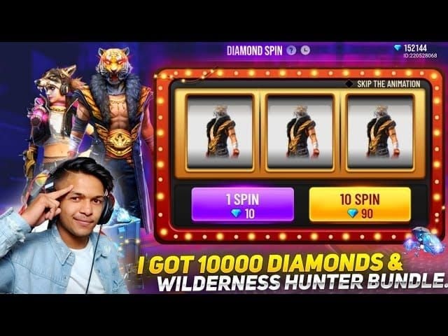 Comparison of Free Fire Diamonds costs for single and 5-spin bundles in Wall Royale