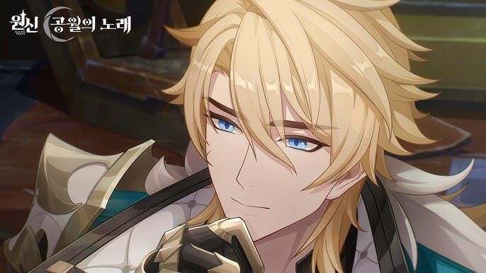 원신 5성 바람 양손검 캐릭터 바르카 아트워크