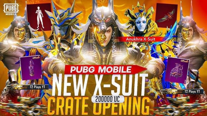 PUBG Mobile Pharaoh Crate spin interface with pity counter display