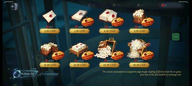 Identity V 2688 Echoes package vs 12888 Fragments path comparison chart