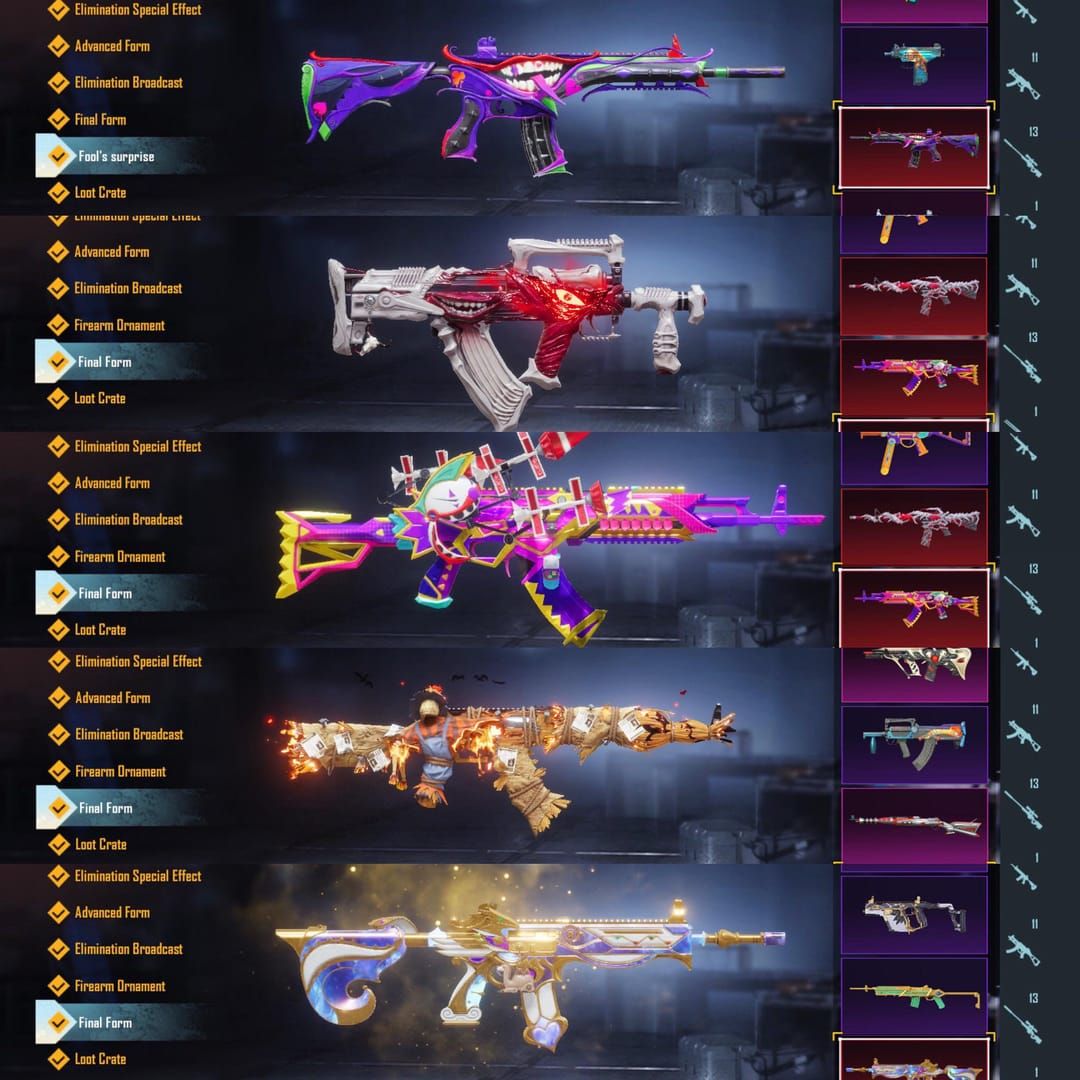 PUBG Mobile UC exclusive mythic skins and weapons from 8th Anniversary event