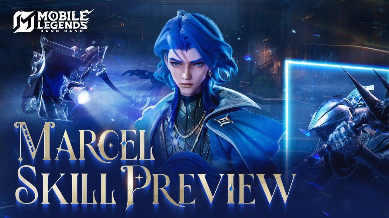 Marcel hero artwork and skills preview in Mobile Legends Bang Bang