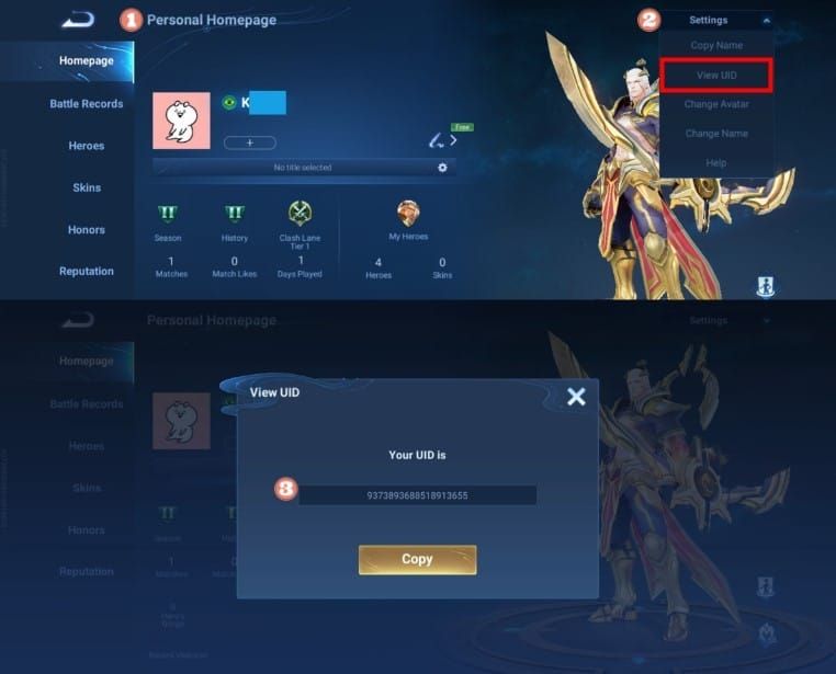 In-game recharge pack tiers and bonuses interface in Honor of Kings