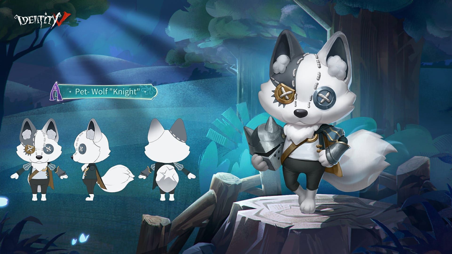 Identity V Wolf Knight pet artwork showcasing the animal companion for survivors