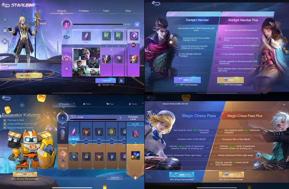 Mobile Legends Bang Bang Season 39 Battle Pass milestone rewards interface