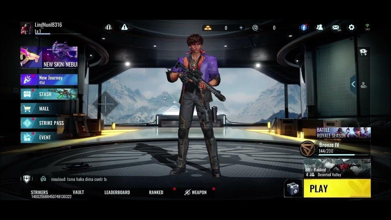 Blood Strike in-game account settings screen displaying User ID for top-up