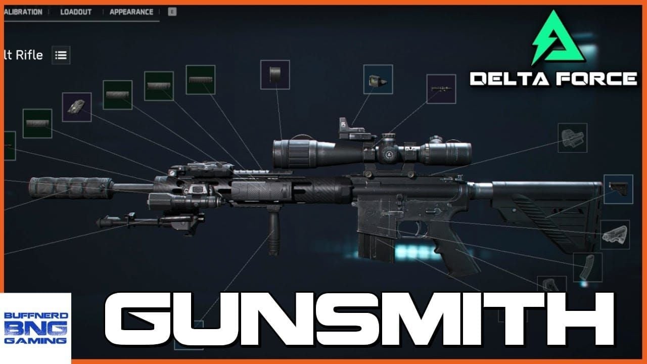 Delta Force weapon customization import interface