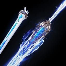 Wuthering Waves Defier's Thorn signature sword weapon for Cartethyia with stats overlay