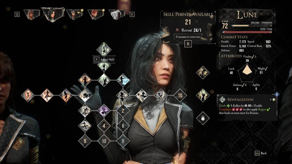 Soul Chill Luna skill upgrade priority chart