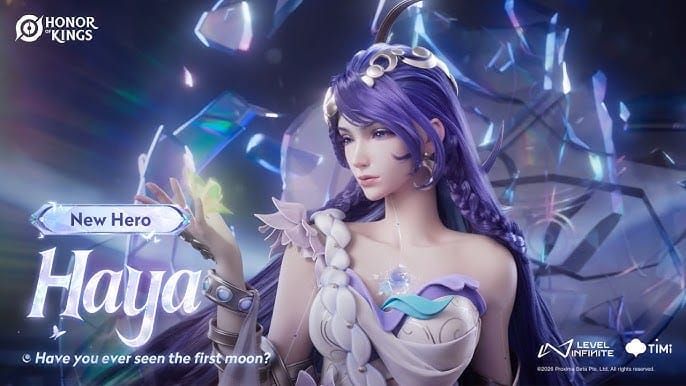 Official Honor of Kings character artwork of Haya the mid-lane assassin
