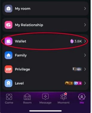 Yaahlan app My Wallet interface for gift card redemption steps