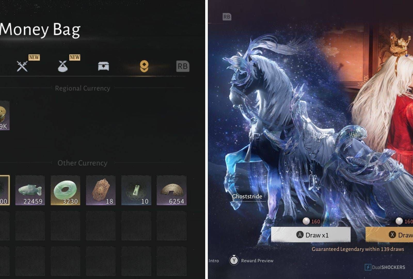 Where Winds Meet in-game interface showing Echo Beads and Echo Jades currencies