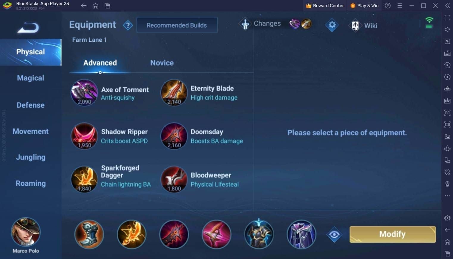 Honor of Kings Lunar Guardian core item build icons