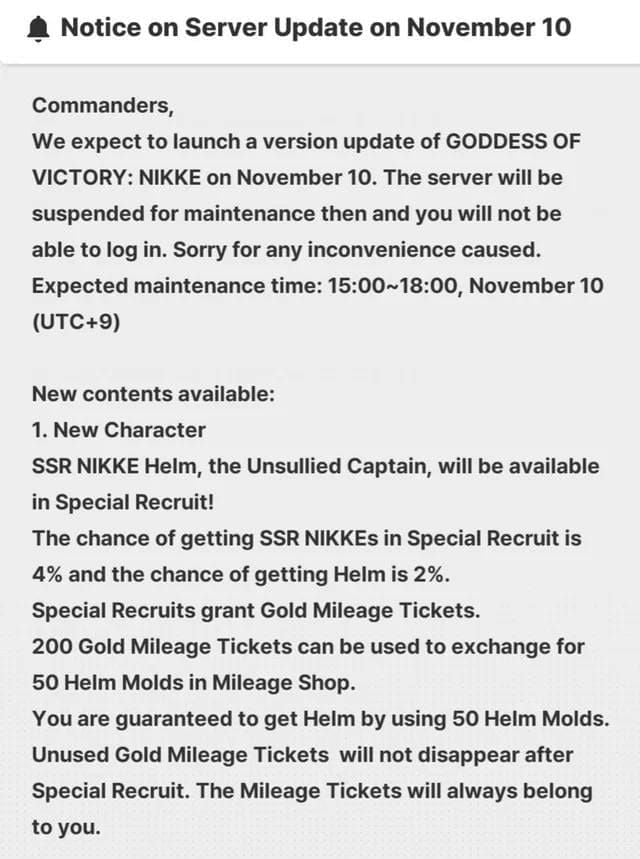 Comparison chart of Goddess of Victory NIKKE E.H. banner pull costs, soft pity, and hard pity gem requirements