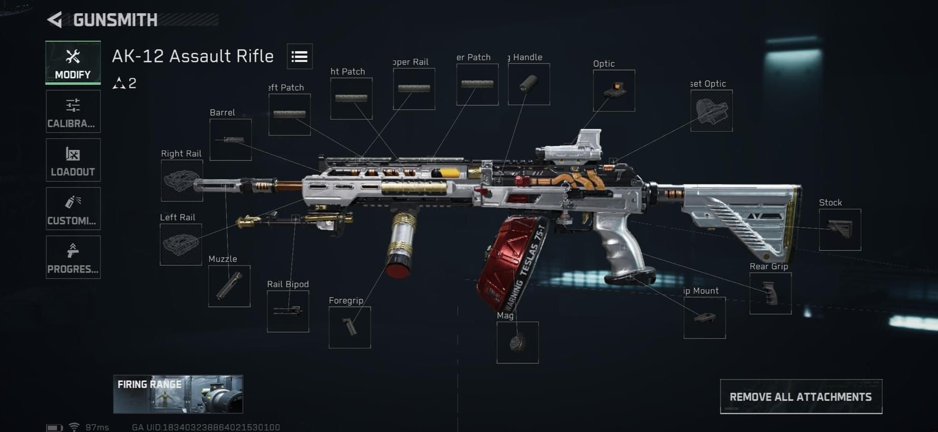 Delta Force AK-12 Legendary Blueprint weapon skin with custom animations