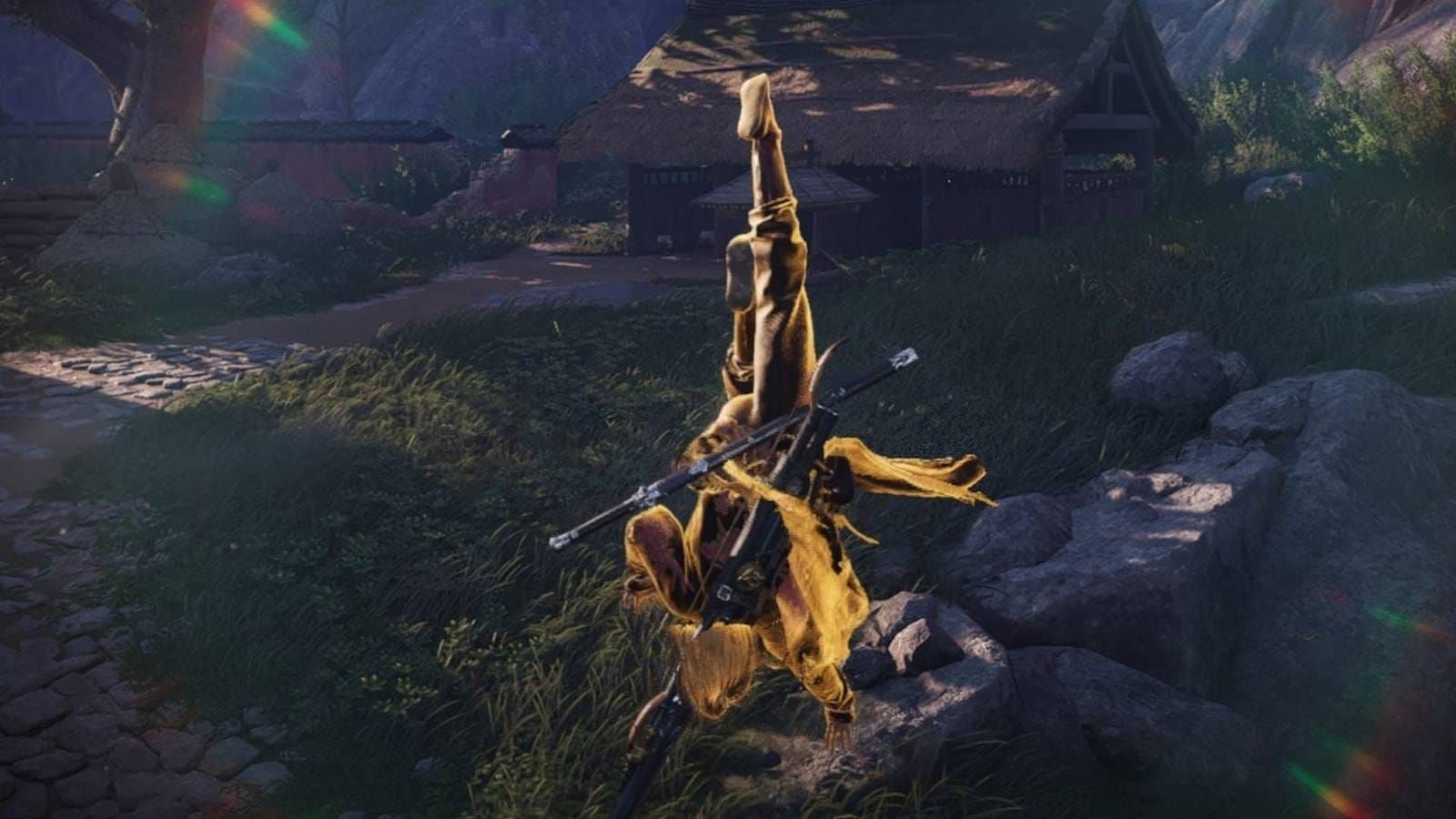 In-game screenshot of Guardian Palm Waigong skill slamming a staggered enemy in Where Winds Meet.