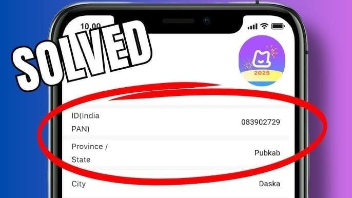 Hiya Live app interface showing User ID in account profile