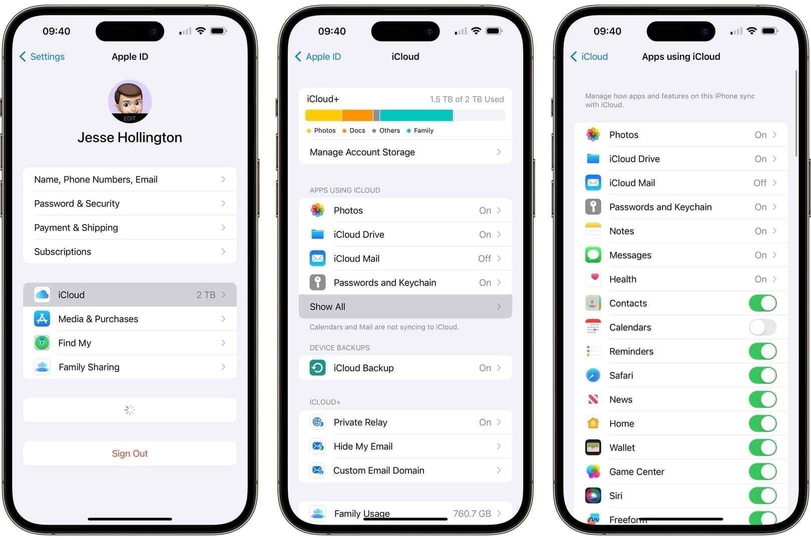 iOS Settings screen showing path to enable Two-Factor Authentication for Apple ID security with gift card balance protection