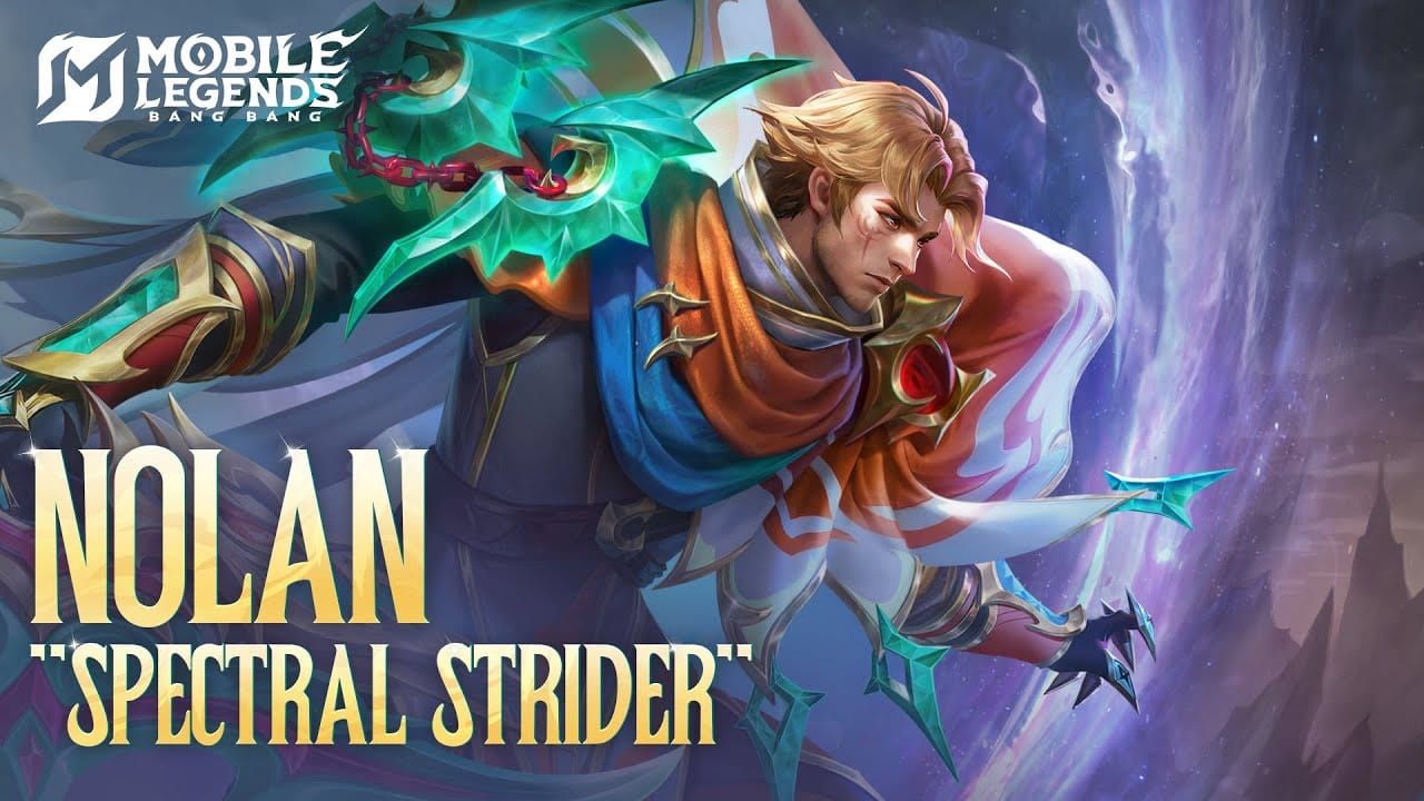 In-game screenshot of Nova Eclipse Nolan Skill 2 dash with imploding light trail in Mobile Legends Bang Bang