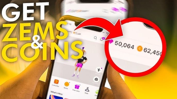 Comparison of ZEPETO ZEMs premium currency and Coins free-tier currency icons