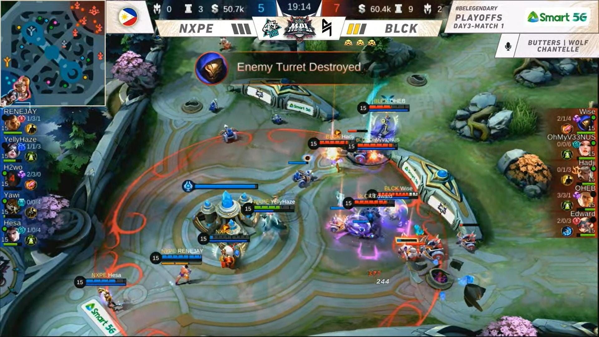 Mobile Legends Bang Bang MPL Season 15 Grand Finals match screenshot showing Team Liquid vs ONIC PH