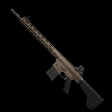 Arena Breakout M110 sniper rifle in-game model with stats