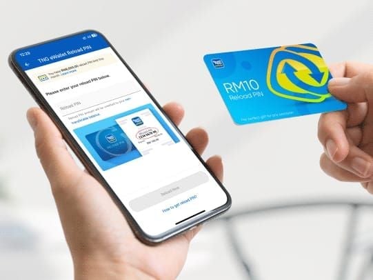 Physical TNG Reload Pin (MY) card showing MM/YYYY expiry date location