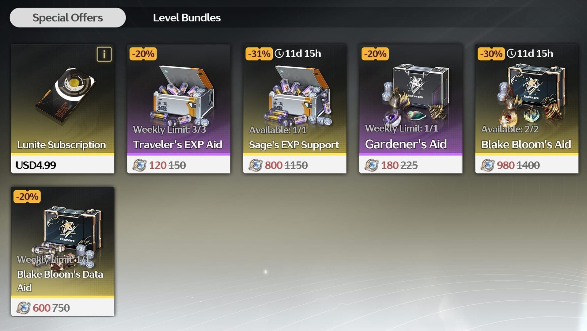 Wuthering Waves store interface displaying top Astrite purchase packages