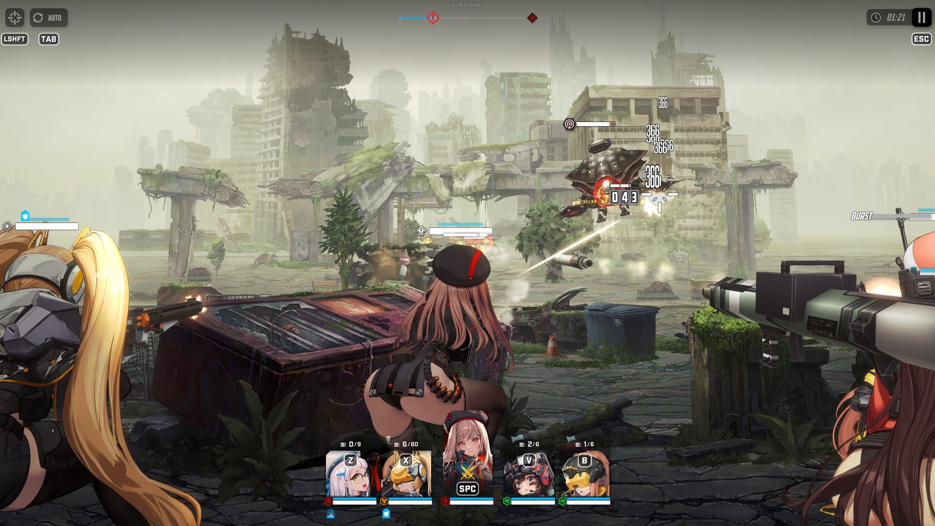 NIKKE Union Raid team screenshot with Little Mermaid Crown Cinderella Red Hood Naga