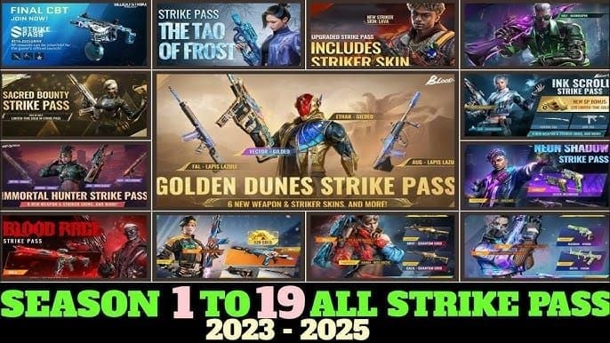 Blood Strike Lava Realm Strike Pass UI with tier rewards and Gold earned