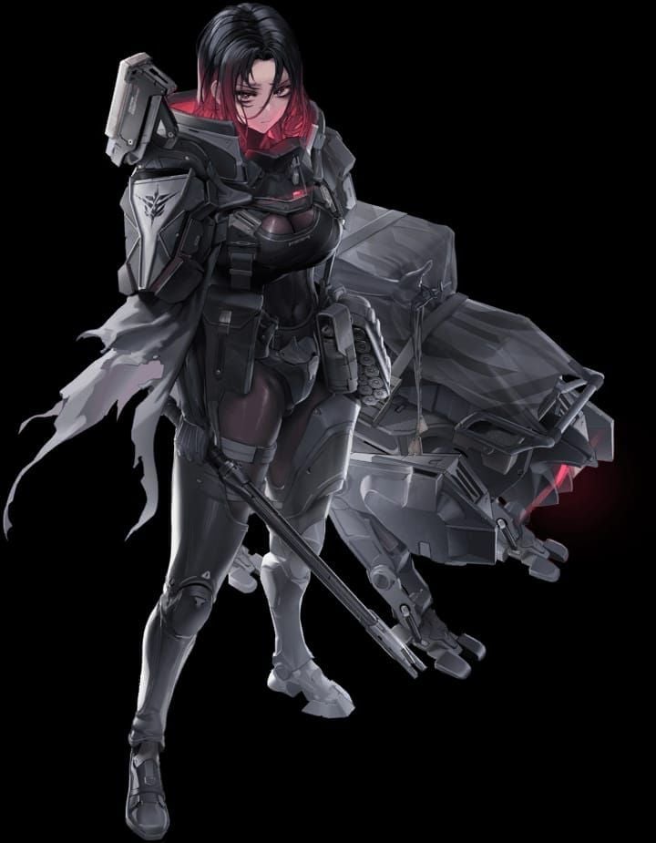 Goddess of Victory NIKKE E.H. SSR Burst III Wind Attacker character artwork with Label companion.