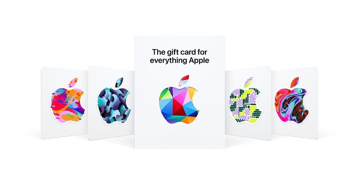 Apple Gift Card (US) denominations comparison: $15, $25, $50, $100 cards