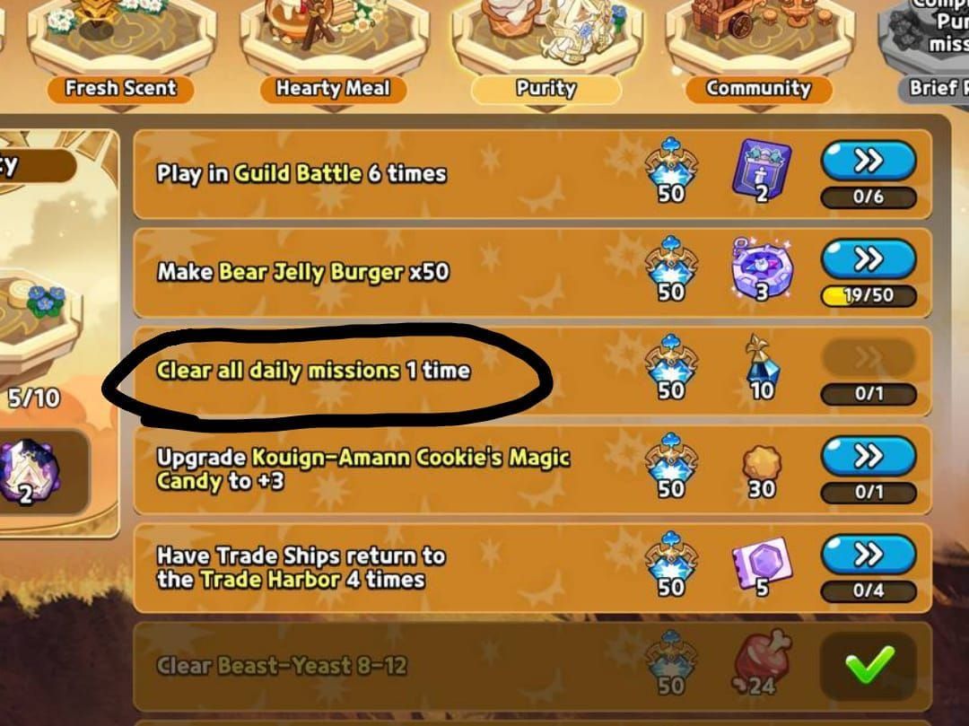 Soul Chill daily and weekly missions screen showing crystal rewards