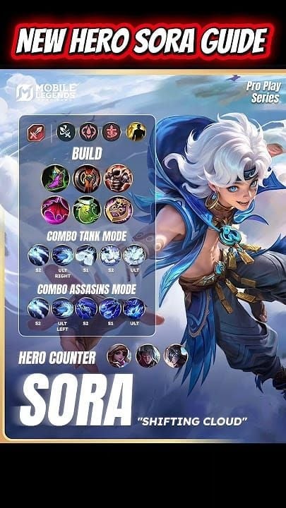 Mobile Legends Bang Bang Sora EXP lane item build War Axe Endless Battle