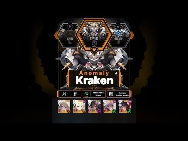 Goddess of Victory NIKKE Anomaly Interception Phase 7 Kraken rewards showing Custom Module Shards boost in version 143