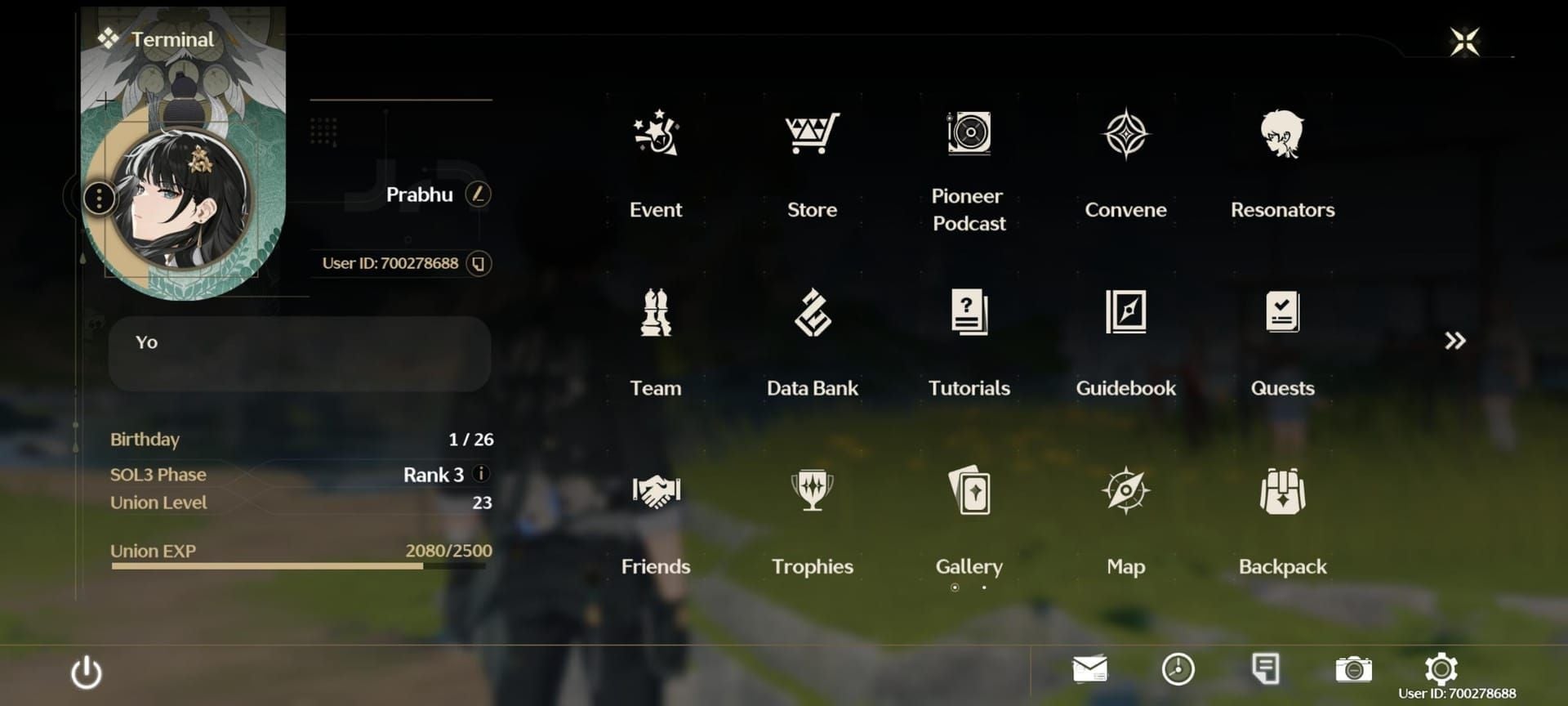 Wuthering Waves Union Level 2 requirement screen