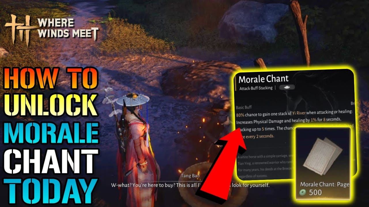 Morale Chant Pages equipment item in Where Winds Meet shop