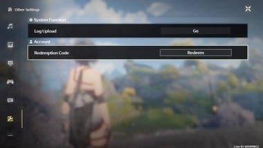 Wuthering Waves in-game redemption code interface showing Terminal settings path