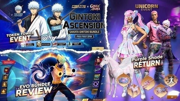 Comparison chart of Free Fire GINTAMA collab vs past anime bundles costs EU + TR