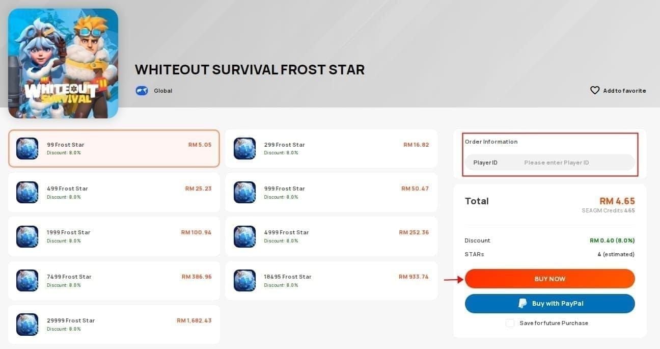 Top-Up Benefits milestones interface in Whiteout Survival Frost Star