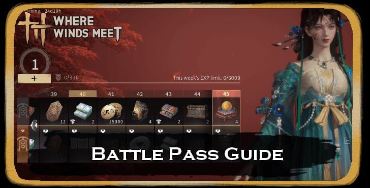 Where Winds Meet Rewind III Battle Pass interface showing tier progress and rewards