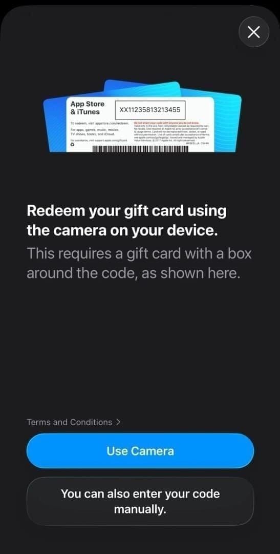 Official apple.com/redeem interface for iTunes Gift Card (TW)
