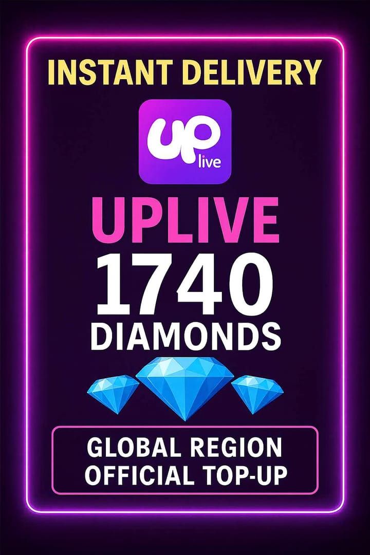 Step-by-step guide screenshots for Uplive Diamonds top-up process via Up ID
