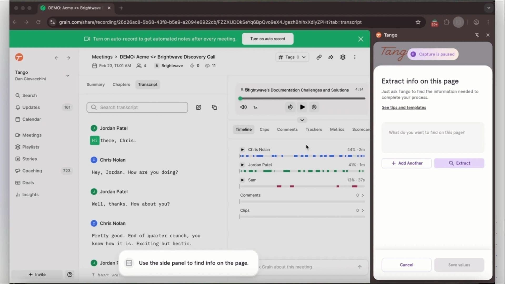 Tango live streaming app daily missions interface with coin rewards
