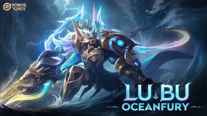 Honor of Kings Lu Bu Mask Spirits skin in-game skill effects screenshot