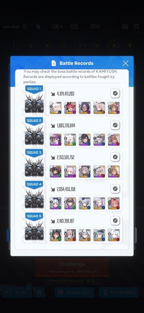 Goddess of Victory: NIKKE Solo Raid meta team with Liter Crown Red Hood screenshot