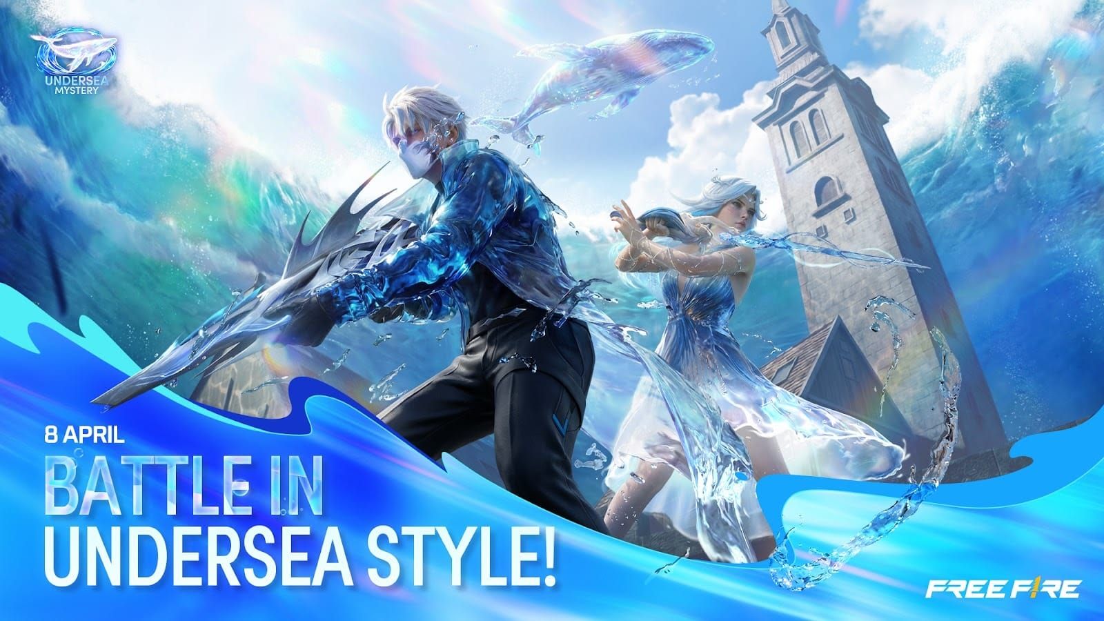 Free Fire OB53 Undersea Mystery mode map with fishing and airdrops