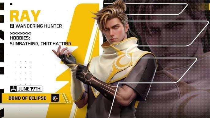 Free Fire OB53 Ray character artwork showing Sunpower ability