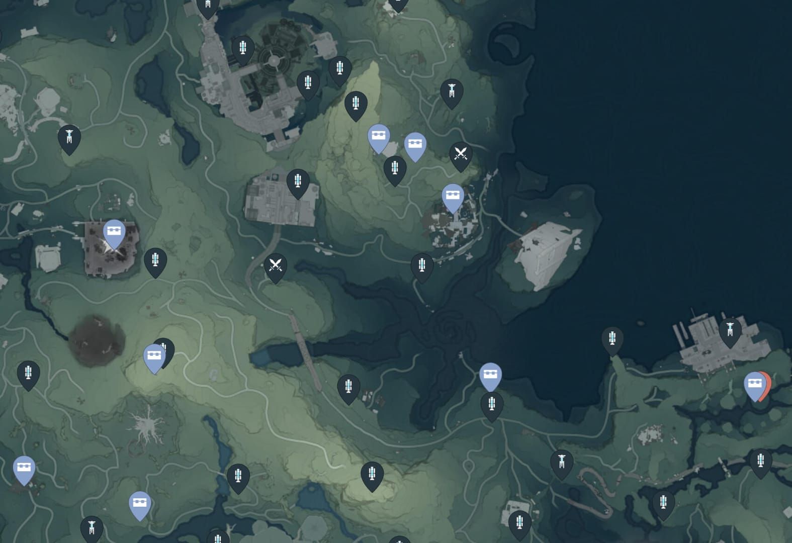 Gloomfield region map with explorable areas in Wuthering Waves 3.3