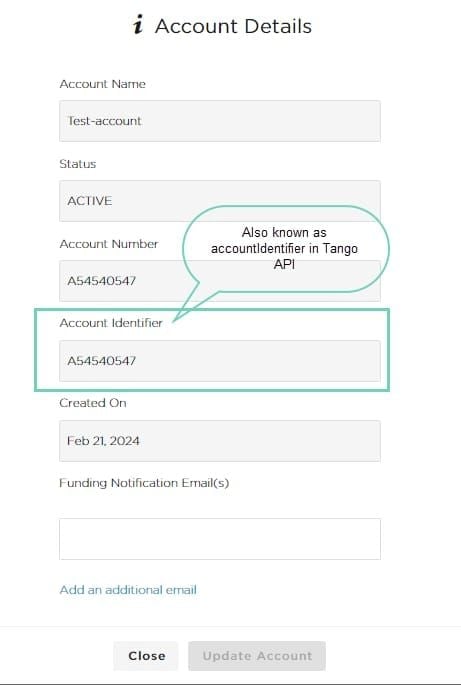 Tango app profile screenshot displaying numeric User ID